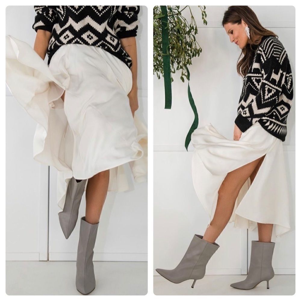 Grey Pointed Boots H&M New